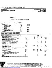 2N167A datasheet pdf New Jersey Semiconductor