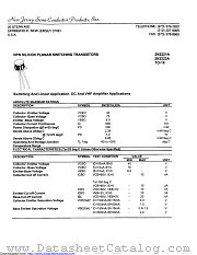 2N2222MP datasheet pdf New Jersey Semiconductor