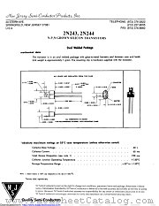 2N243 datasheet pdf New Jersey Semiconductor