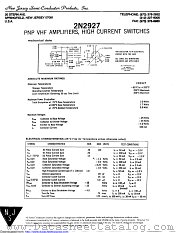 2N2927 datasheet pdf New Jersey Semiconductor