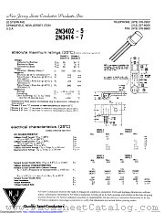 2N3405 datasheet pdf New Jersey Semiconductor