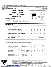 2N498A datasheet pdf New Jersey Semiconductor