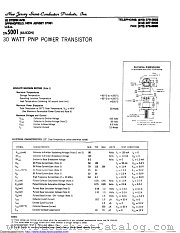2N5001 datasheet pdf New Jersey Semiconductor