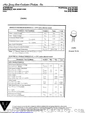 2N6901 datasheet pdf New Jersey Semiconductor