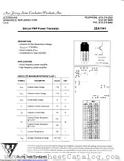 2SA1141 datasheet pdf New Jersey Semiconductor