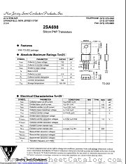 2SA698 datasheet pdf New Jersey Semiconductor