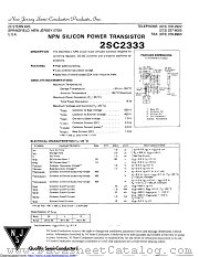 2SC2333 datasheet pdf New Jersey Semiconductor