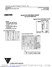 2SD786 datasheet pdf New Jersey Semiconductor