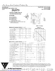 2SJ173 datasheet pdf New Jersey Semiconductor