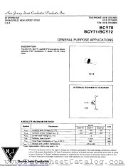 BCY71A datasheet pdf New Jersey Semiconductor