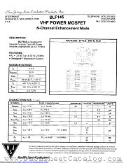 BLF145 datasheet pdf New Jersey Semiconductor