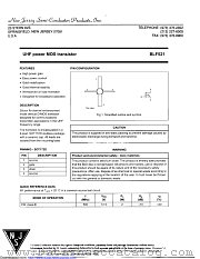 BLF521 datasheet pdf New Jersey Semiconductor