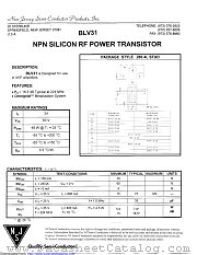 BLV31 datasheet pdf New Jersey Semiconductor