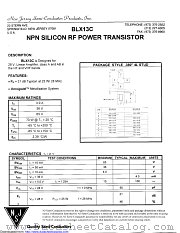 BLX13C datasheet pdf New Jersey Semiconductor
