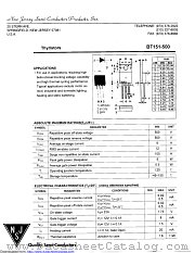 BT151-500 datasheet pdf New Jersey Semiconductor