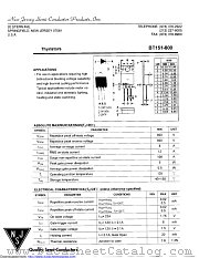 BT151-800 datasheet pdf New Jersey Semiconductor
