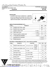 BT152 datasheet pdf New Jersey Semiconductor