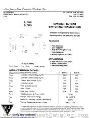 BUV19 datasheet pdf New Jersey Semiconductor