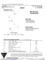 BUX54 datasheet pdf New Jersey Semiconductor