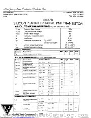 BUX78 datasheet pdf New Jersey Semiconductor