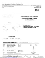 BUY47 datasheet pdf New Jersey Semiconductor
