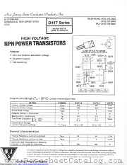 D44TE3 datasheet pdf New Jersey Semiconductor