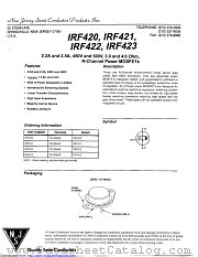 IRF422R datasheet pdf New Jersey Semiconductor