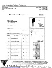 KSD5065 datasheet pdf New Jersey Semiconductor
