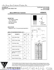 KSD5075 datasheet pdf New Jersey Semiconductor