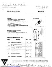 MBR30100 datasheet pdf New Jersey Semiconductor