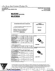 MJE205 datasheet pdf New Jersey Semiconductor