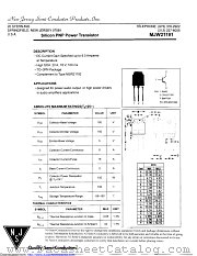 MJW21191 datasheet pdf New Jersey Semiconductor