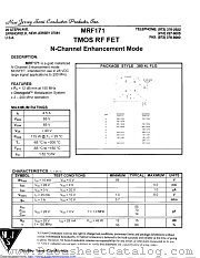 MRF171 datasheet pdf New Jersey Semiconductor