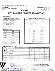 MRF846 datasheet pdf New Jersey Semiconductor