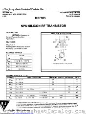 MRF905 datasheet pdf New Jersey Semiconductor