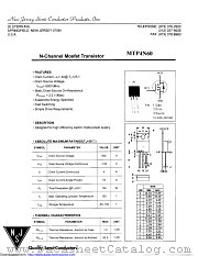 MTP4N60 datasheet pdf New Jersey Semiconductor