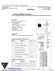 MTP8N60 datasheet pdf New Jersey Semiconductor