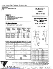 MUR605CT datasheet pdf New Jersey Semiconductor