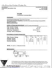 OA180 datasheet pdf New Jersey Semiconductor