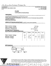 OA90 datasheet pdf New Jersey Semiconductor