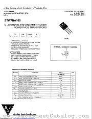 STW7NA100 datasheet pdf New Jersey Semiconductor