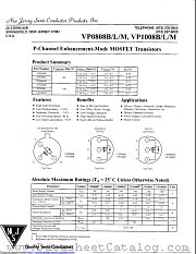VP0808B datasheet pdf New Jersey Semiconductor