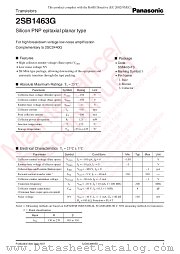 2SB1463G datasheet pdf Panasonic