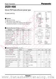 2SB1498 datasheet pdf Panasonic