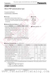 2SB1599G datasheet pdf Panasonic