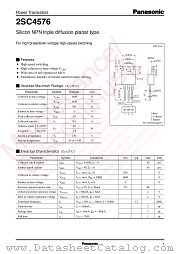 2SC4576 datasheet pdf Panasonic