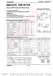 2SD1819 datasheet pdf Panasonic