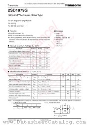 2SD1979G datasheet pdf Panasonic