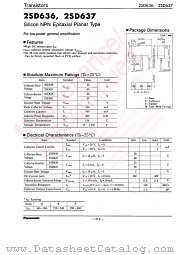 2SD0636 datasheet pdf Panasonic