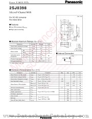2SJ0398 datasheet pdf Panasonic